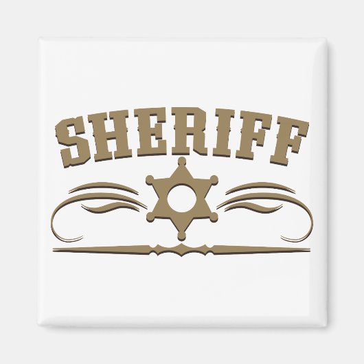 Sheriff Western Style Magnet (Vorne)