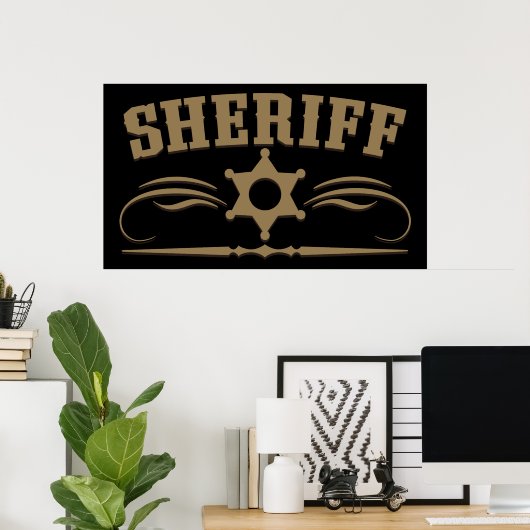 Sheriff Western Style Poster (Heimbüro)