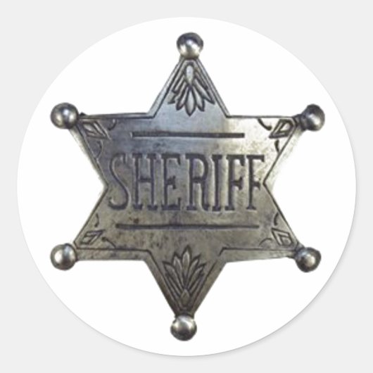 Sheriffs Abzeichen Runder Aufkleber (Vorderseite)