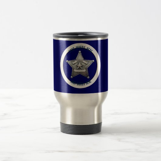 Sheriffs Abzeichen Universell Custom Reisebecher (Mittel)