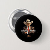 Sheriffs Ck in Town Country Cowboy ein lustiger Tr Button (Vorne & Hinten)