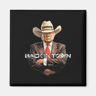 Sheriffs Ck in Town Country Cowboy ein lustiger Tr Magnet