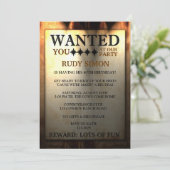 Sheriffs Gewollt Poster-Einladungen Einladung (Stehend Vorderseite)