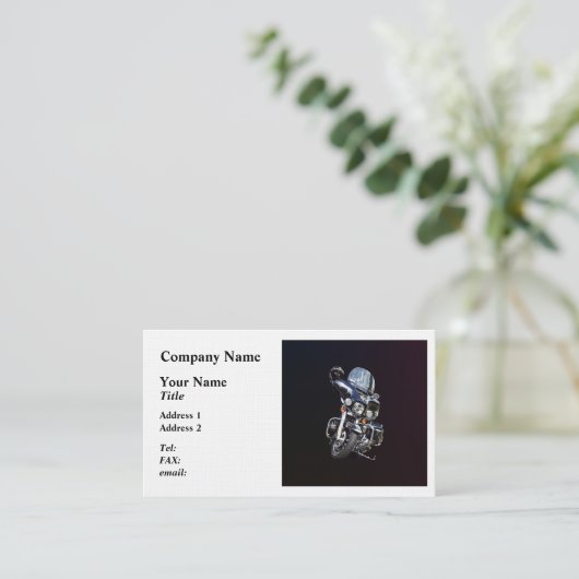 Sheriffs Motorrad Visitenkarte (Stehend Vorderseite)