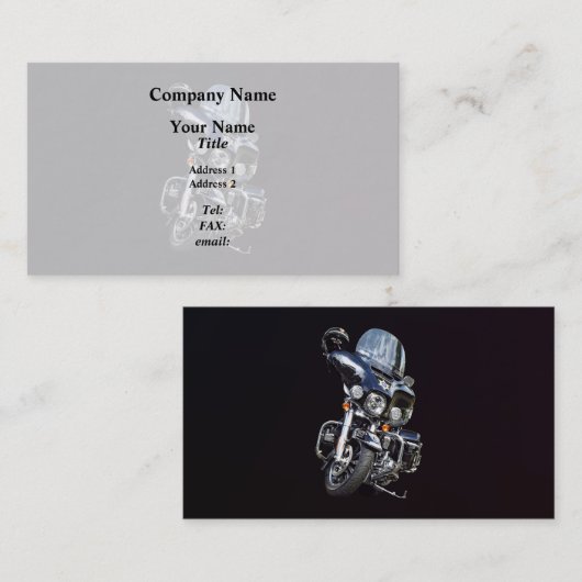 Sheriffs Motorrad Visitenkarte (Vorne/Hinten)