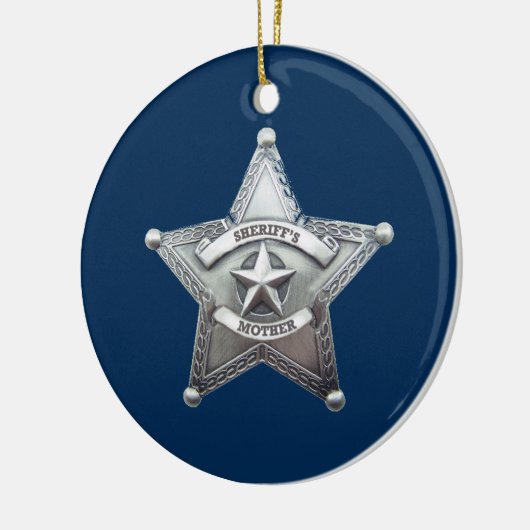 Sheriffs Mutter-Abzeichen Keramik Ornament (Links)