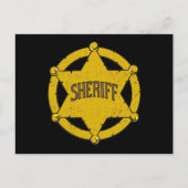 Sheriffs Star Abzeichen Postkarte (Vorderseite)