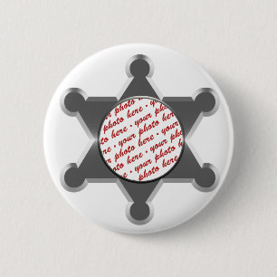 Sheriffs Zinn-Star-Foto-Rahmen Button