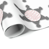 Sheriffs Zinn-Star-Foto-Rahmen Geschenkpapier (Rolleneckpunkt)