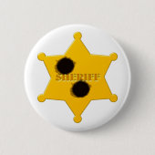 Sheriffstern Einschusslöcher sheriff's star bullet Button (Vorderseite)