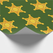 Sheriffstern Sheriff Law Officer Geschenkpapier (Ecke)