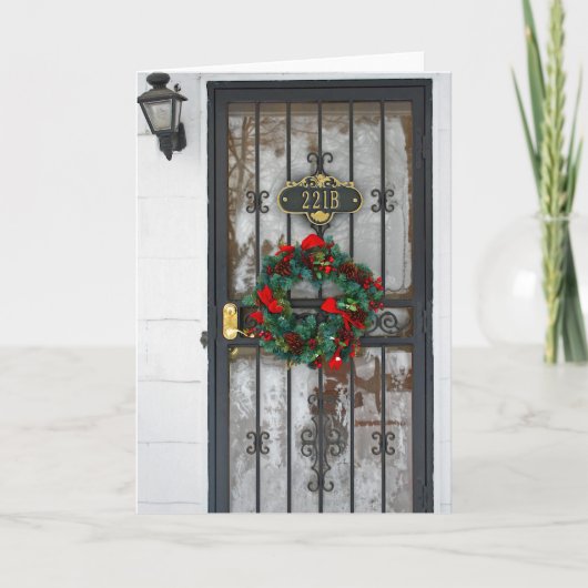 Sherlock 221B Weihnachtskarte Feiertagskarte (Vorderseite)