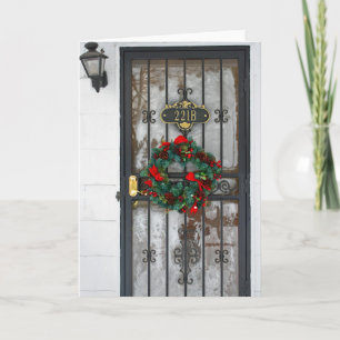 Sherlock 221B Weihnachtskarte Feiertagskarte