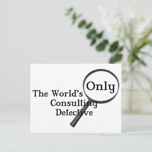 Sherlock Detective Postkarte (Stehend Vorderseite)