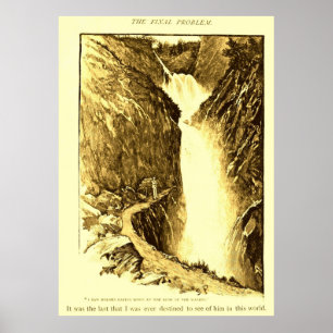 Sherlock Holmes Reichenbach Wasserfall Schlussprob Poster