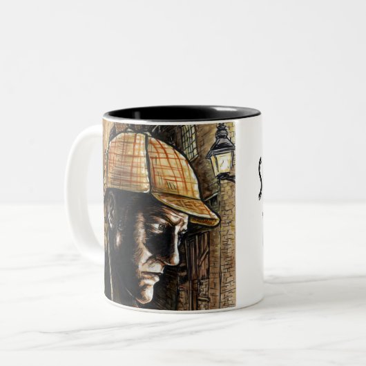 Sherlock Holmes-Tasse Zweifarbige Tasse (Vorderseite Links)