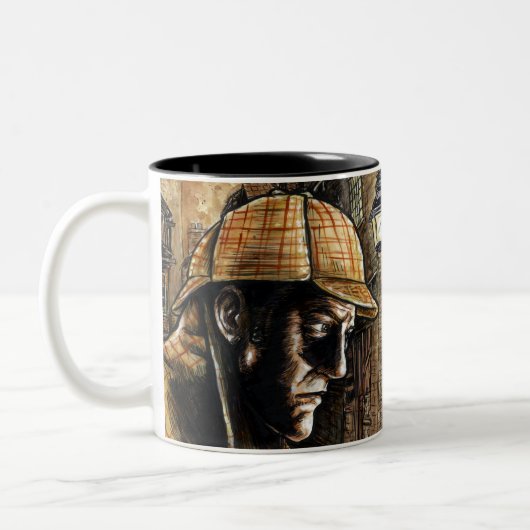 Sherlock Holmes-Tasse Zweifarbige Tasse (Links)