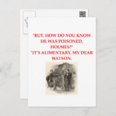 Sherlock Holmes Witz Postkarte (Vorne/Hinten)