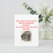 Sherlock Holmes Witz Postkarte (Stehend Vorderseite)