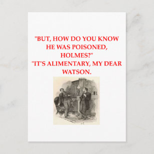 Sherlock Holmes Witz Postkarte