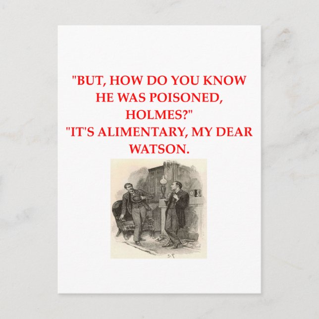 Sherlock Holmes Witz Postkarte (Vorderseite)