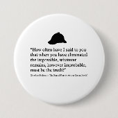 Sherlock Holmes Zitat-Button Button (Vorderseite)