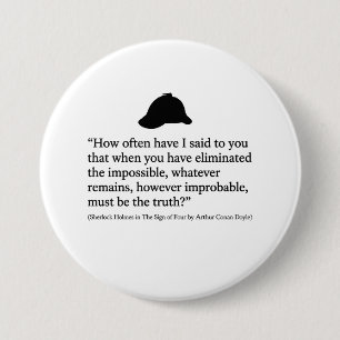 Sherlock Holmes Zitat-Button Button