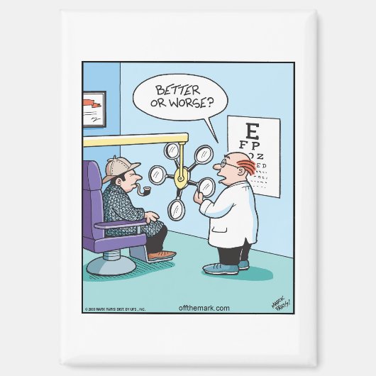 Sherlock Homes Augenarzt Magnet (Vorderseite)