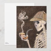 Sherlock Knochen Einladung (Vorne/Hinten)