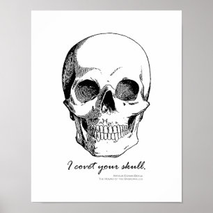 Sherlock-Zitat: Ich bedecke dein Skull-Gothic-Post Poster