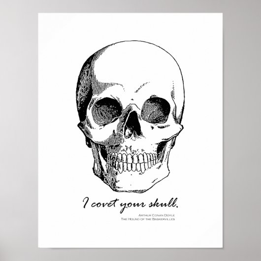 Sherlock-Zitat: Ich bedecke dein Skull-Gothic-Post Poster (Vorne)