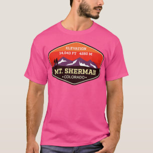 Sherman Colorado 14ers Mountain Climbing Abzeichen T-Shirt