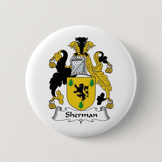 Sherman-Familienwappen Button (Vorderseite)