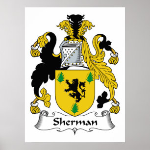 Sherman Familienwappen Poster