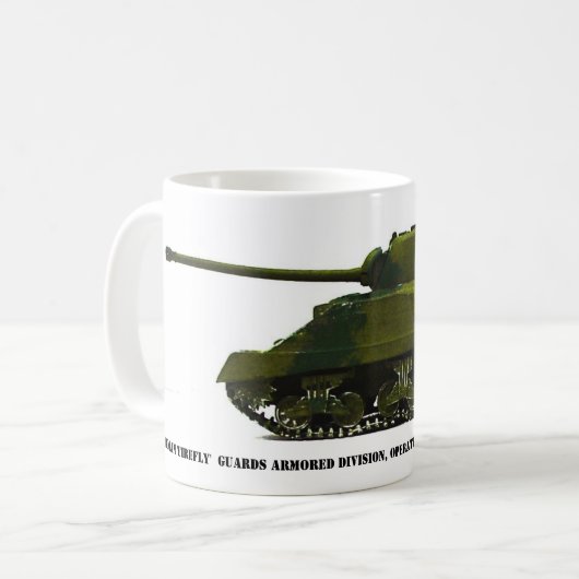 Sherman 'Firefly' Garden Armored Div... Kaffeetasse (Vorderseite Links)