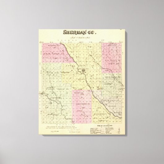 Sherman Landkreis, Nebraska Leinwanddruck (Vorderseite)