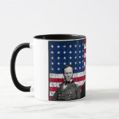 Sherman, Lincoln und Grant mit schwarzer Grenze Tasse (Links)