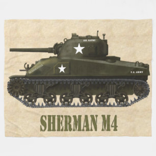 SHERMAN M4 AMERIKANISCHER WWII-KAMPFPANZER FLEECEDECKE