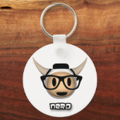 Sherman the Alaskan Cow Nerd Key Chain Schlüsselanhänger (Vorderseite)