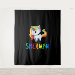 Sherman Unicorn Wandteppich