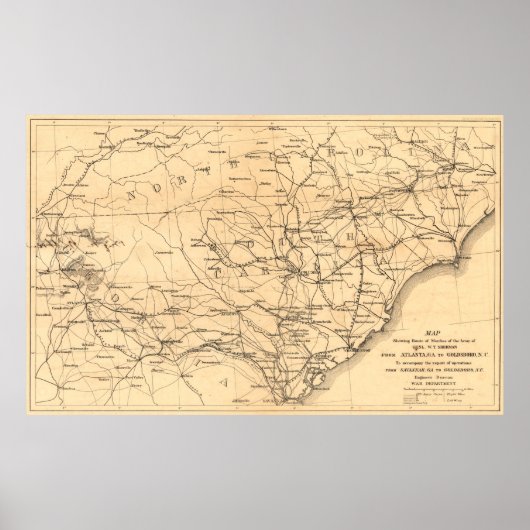 Sherman von Atlanta bis Goldsboro Poster (Vorne)