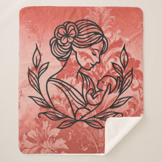 Sherpa Baby Blanket – Mother and Child Design Sherpadecke