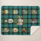 Sherpa Blanken Throw Ferguson Clan Wappen Sherpadecke (Vorderseite (Horizontal))