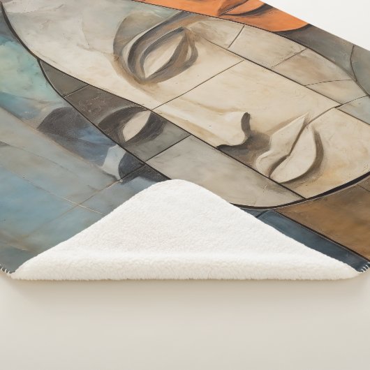 Sherpa Blanket Abstrakte Sorrow Art Sherpadecke (3/4)