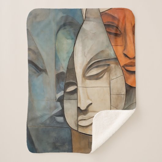 Sherpa Blanket Abstrakte Sorrow Art Sherpadecke (Vorderseite)