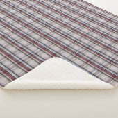 Sherpa Blanket - Beige Red Blue Tartan Sherpadecke (3/4)