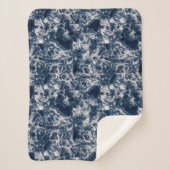 Sherpa Blanket - Blue and Silver Marble Pattern Sherpadecke (Vorderseite)