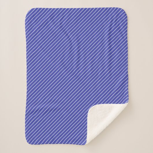 Sherpa Blanket - Blue Stripe Pattern Sherpadecke (Vorderseite)