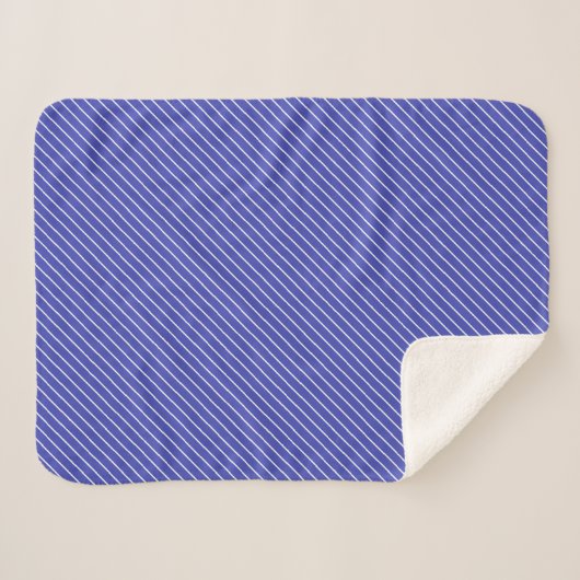 Sherpa Blanket - Blue Stripe Pattern Sherpadecke (Vorderseite (Horizontal))