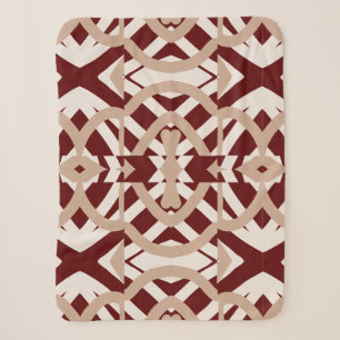 Sherpa Blanket, braunes, klassisches Stoffmuster Sherpadecke